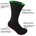thumbnail image 3 of Glory Max 6 Pairs Men's Women's Diabetic Circulatory Crew Black Cotton Socks Size 10-13, 3 of 4