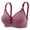 Hot Pink, variant on V-Neck Bras for Women No Underwire Ladies Push up Padded Bras Comfort Soft Wireless Bras Floral Print Back Hook and Eye Closure Everyday Bras Underwear S-2-Blue XL