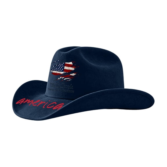 Homeyce 250 Years Later USA 250th Anniversary Cowboy Hat 1776-2026 Patriotic Western Hat,Navy