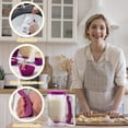 thumbnail image 4 of Pancake Batter Dispenser, Handheld Batter Dispenser with Brush Squeeze Handle Design Cupcake Batter Dispenser Baking Tools for Precise Portion Control (Purple), 4 of 7