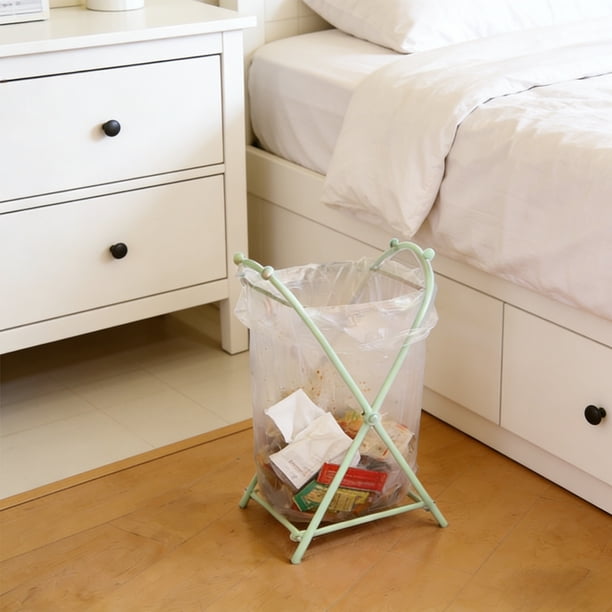 Soporte plegable para bolsas de basura | Dispensador portátil de bolsas de basura para la cocina | Organizador plegable de bolsas de plástico para el hogar