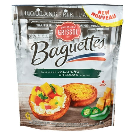 Boulangerie Grissol Baguettes Jalapeño Cheddar, Dare, 120g - Walmart.ca