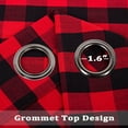 thumbnail image 3 of Black and White Buffalo Plaid Textured Grommet Window Curtain Panels for Kitchen Living Room Bedroom Farmhouse Window Treatment Drapes, 37 x 54 Inch, 2 Panels, 3 of 9