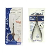 Sally Hansen LA Cross Nail & Cuticle Combination Scissors 72835 + Cuticle Nippers Wide Blade 75884