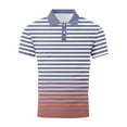 thumbnail image 5 of Blusa y camisa de manga corta con cuello vuelto para hombre, blusa de manga larga con solapa y botones estampados, blusa de poliéster para hombre, 5 of 5