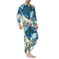 thumbnail image 3 of Bingfone Men'S Pajama Set 2 Piece Loungewear Pjs, Long Sleeve With Pajama Pants-Game All Day, 3 of 9