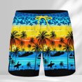 thumbnail image 2 of XFeng Men's 2 in 1 Swim Trunks, Print Board Shorts with Compression Liner, Quick Dry Beach Swim Shorts with Pockets, 2 of 5
