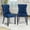 Blue, variant on Velvet Upholstered Dining Chairs Set Of 2, Wingback Dining Room Chairs with Ring Pull Trim And Button Back, Luxury Tufted Dining Chair for Living Room, Bedroom, Kitchen
