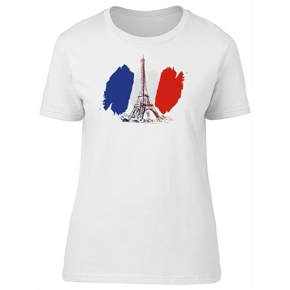 France Flag Grunge Eiffel Tower T-Shirt Men -Image by Shutterstock, Male 4X-Large