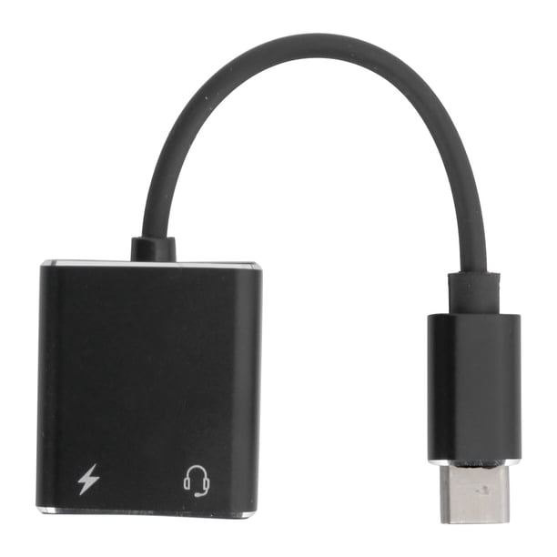 Adaptador De Carga Para Auriculares, Cable De Audio De Carga Tipo C Plug And Play, Portátil Compacto 2 En 1 Para Auriculares De 3,5 Mm