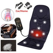 8 Mode 3 Intensity Car/Home Chair Seat Cushion Full Body Electric Therapy Vibration Shiatsu Kneading Rolling Vibration Massager Mat Pad with Heat Full Back & Neck Leg Hips Lumbar