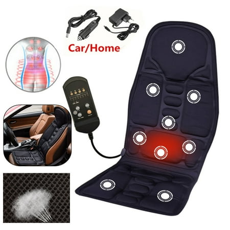 Mat Neck - 8 Mode 3 Intensity Car/Home Therapy Electric Heating Vibrating Full Body Massager Mat Mattress Horizo n Vertical Adjustable Pad, Relieve Neck Back Waist Legs Pain