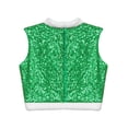 thumbnail image 2 of Ocealan Kids Boys Girls Christmas Elf Warm Vest Sleeveless Open Front Waistcoat Sequins Top Green 8, 2 of 5
