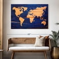thumbnail image 3 of Elephant Stock Birch Cork World Map Wall Art - Horizontal Canvas Wall Art - Living Room Wall Decor - Map Canvas - Orange And Brown Decor - 51" x 34", 3 of 8
