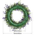 thumbnail image 3 of Unique Bargains Boxwood Wreaths for Front Door Fall Decorations Farmhouse Wreaths Purple, 3 of 7