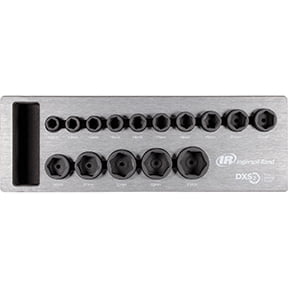 Ingersoll Rand DXS2 Drive Hex Metric Impact Socket Set, 15-Piece