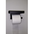 thumbnail image 4 of Matte Black Toilet Paper Holder with Shelf, Fits Mega Rolls, Rustproof Stainless, 4 of 7