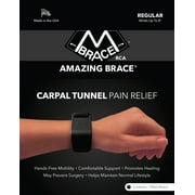 M BRACE RCA / AMAZING BRACE Carpal Tunnel Wrist Pain Relief (Regular, Black)
