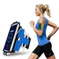 thumbnail image 3 of WRISTBIQUE Sports Running Armband Cell Phone Arm Holder Blue 1Pcs, 3 of 8