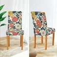 thumbnail image 3 of Yayeee 2 Pack Dining Chair Covers Stretch Parson Chairs Slipcovers Seat Protector, Red Flowers Pattern, 3 of 6