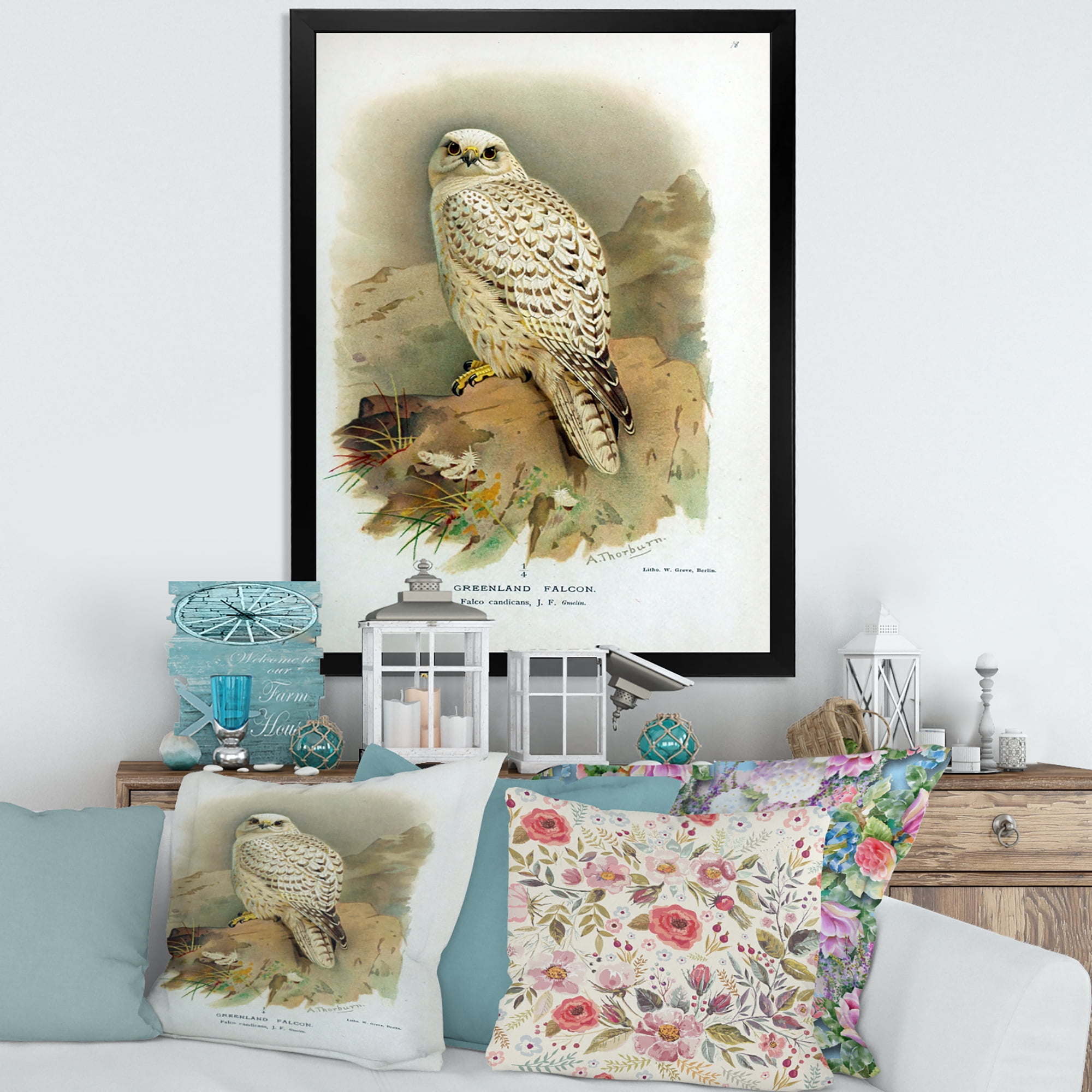 Designart 'Ancient Bird Life VII' Traditional Framed Art Print
