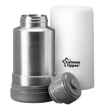 Tommee Tippee Closer to Nature Portable Travel Baby Bottle and Food Warmer, Stainless Steel Flask