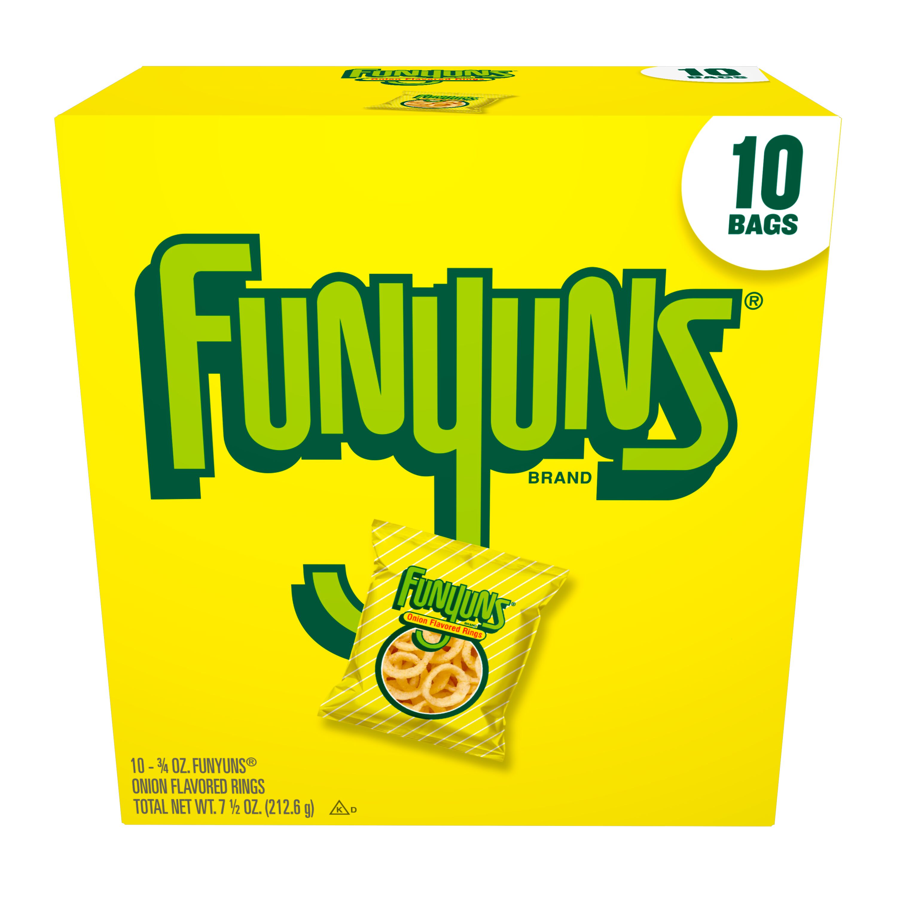 Funyuns Onion Ring Flavored Snack Chips, 10 Count Multipack