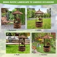 thumbnail image 6 of Gymax Rustic Wishing Well Fountain Outdoor Patio Wooden Water Fountain w/ Electric Pump, 6 of 9