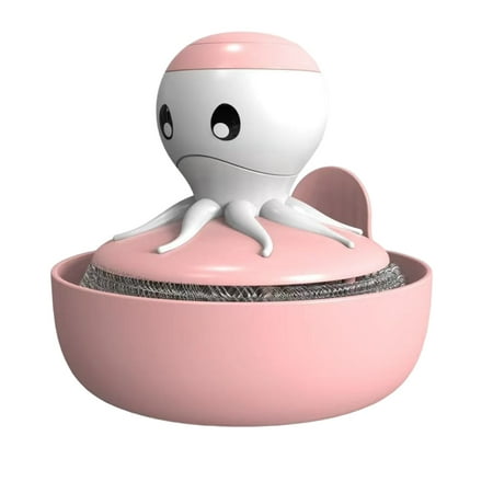 

Multifunctional Dish Scrubber Brush Soap Dispensing scruber Brush for Dishes Pots Pans Sink Cleaning Pink