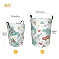 thumbnail image 5 of Fotbe Music Lover Dinosaur Laundry Basket with Handles, Waterproof Large Laundry Hamper, Wash Bag for Corner Dorm, Rolling Laundry Basket with Handles-Small, 5 of 8