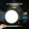 thumbnail image 2 of 4 Pack 7 Inch Flush Mount Ceiling Light, White, 14W, Dimmable & 2700K/3000K/3500K/4000K/5000K Dimmable Ceiling Light Fixture, 90+ CRI Flush Mount 7 Inch Light for Kitchen Bedroom, 2 of 7