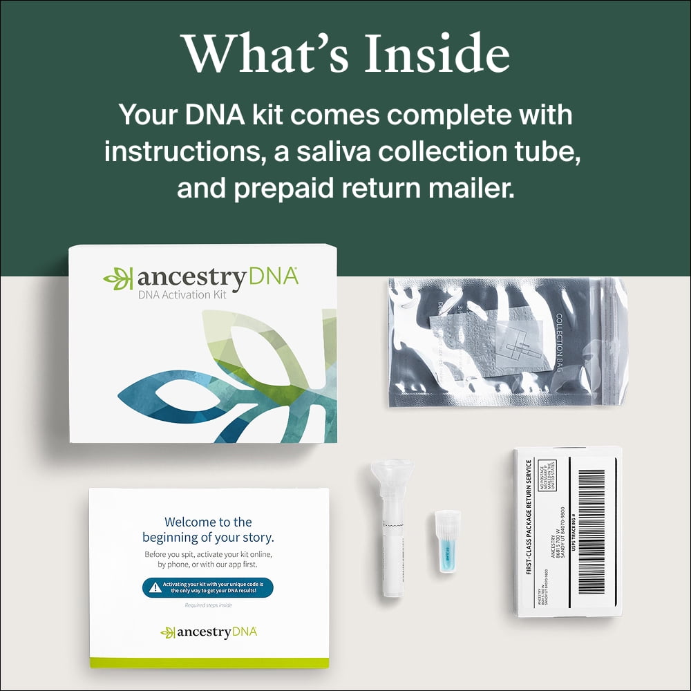 健康管理・計測計 ancestryDNA DNA Test Kit Traits Ancestry DNA, Genetic Ethnicity Test Kit, 1 kit, Lab Fee Included