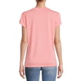 thumbnail image 4 of Nine.Eight Women Casual Loose Fit Basic Cap Sleeve Short Sleeve T-Shirt, 4 of 5