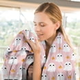 thumbnail image 5 of Halloween Flannel Throw Blanket, Ghost Pattern Ultra Soft Lightweight Cozy Blankets for Bed Couch Sofa 27.5x39Inch Multicolor, 5 of 6