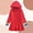 Red, variant on OGLCCG Girls Hoodie Dress Kids Long Sleeve Solid Color Hooded Sweatshirt Dress Casual Loose Fit Cotton Pullover Dresses 1-10 Years