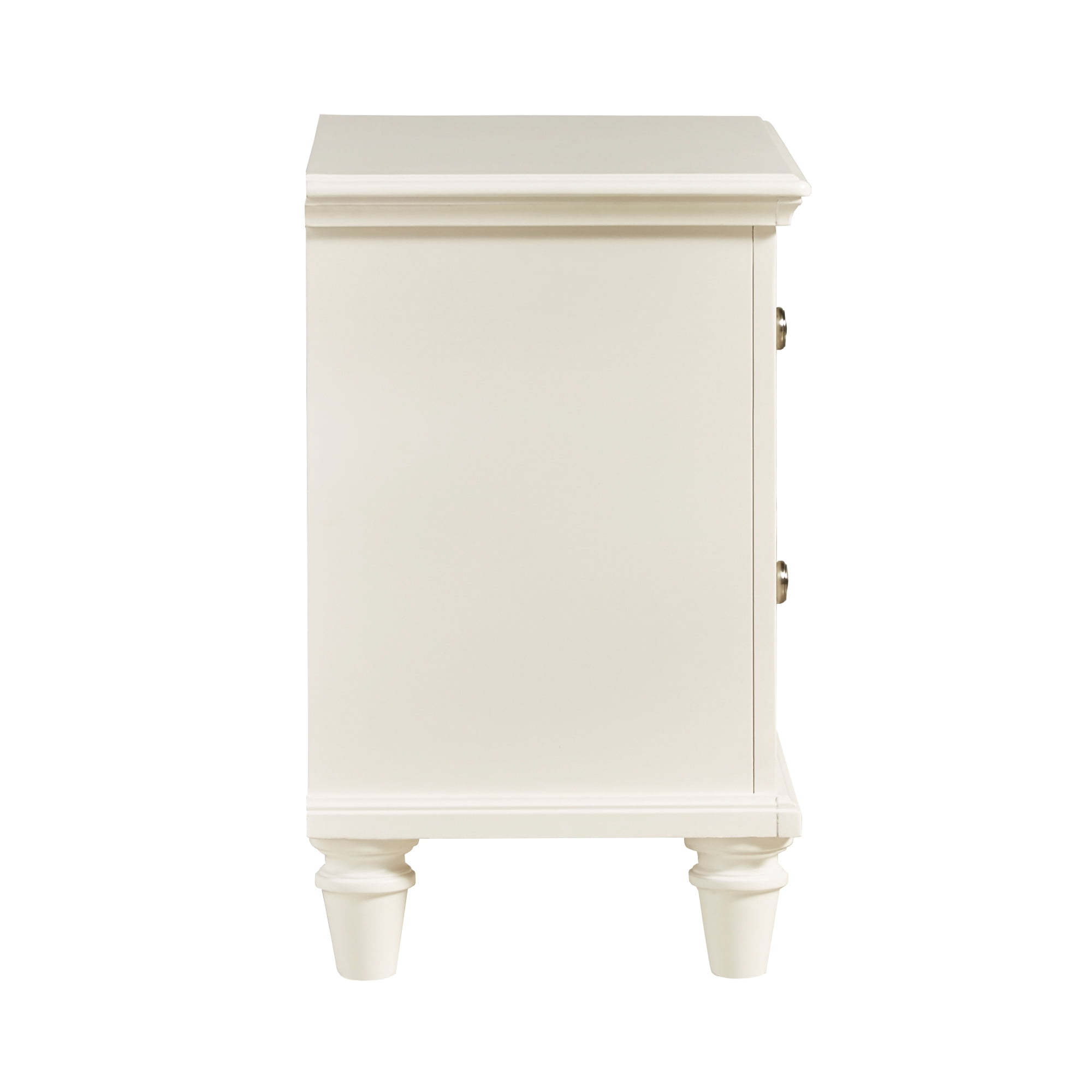 Chelsea Lane Elise 2-Drawer Nightstand End Table, White