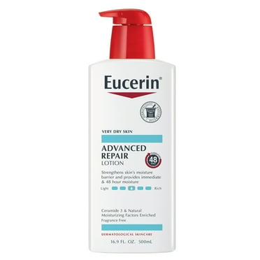 Eucerin Advanced Repair Body Lotion, Fragrance Free, 16.9 fl oz Bottle