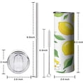 thumbnail image 5 of Lemon Coffee Tumbler with Lid Straw Double Wall Travel Mug Modern Thermal Insulated 20 oz Coffee Mug for Home Office Supplies Camping Outdoor, 5 of 7