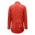thumbnail image 4 of Oversized Tshirts Shirts for Women Long Sleeve Fashionable Sequin Lapel Solid Color Casual Shirt Short Sleeve Women's Tops, Tees & Blouses, 4 of 5