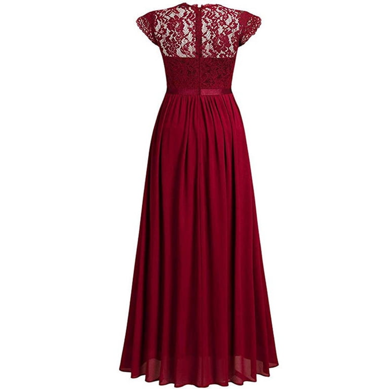 Christmas Dresses for Chiffon Dress Chiffon ing Lace Dress Bridesmaids  Evening Gowns Women - Walmart.com