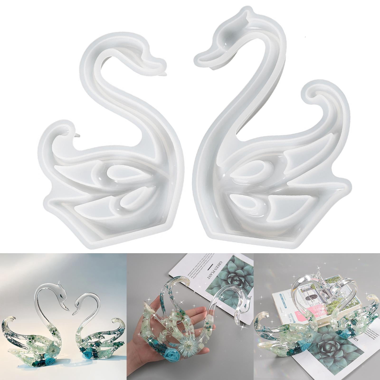 HONCLL Large Swan Ornament Crafts Silicone Mold Jewelry Epoxy Casting Jewelry Tool Making Resin Diy Craft Home Decoration