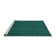 thumbnail image 2 of Ahgly Company Machine Washable Indoor Round Solid Turquoise Blue Modern Area Rugs, 7' Round, 2 of 4