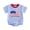 Blue1, variant on Baby Unisex Zip Front Footed Sleep N Play Pajamas USA Print Long Sleeve Romper