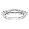 thumbnail image 5 of Solid 14K White Gold Nine Stone Diamond Wedding Ring Band with CZ Cubic Zirconia Size 8, 5 of 8
