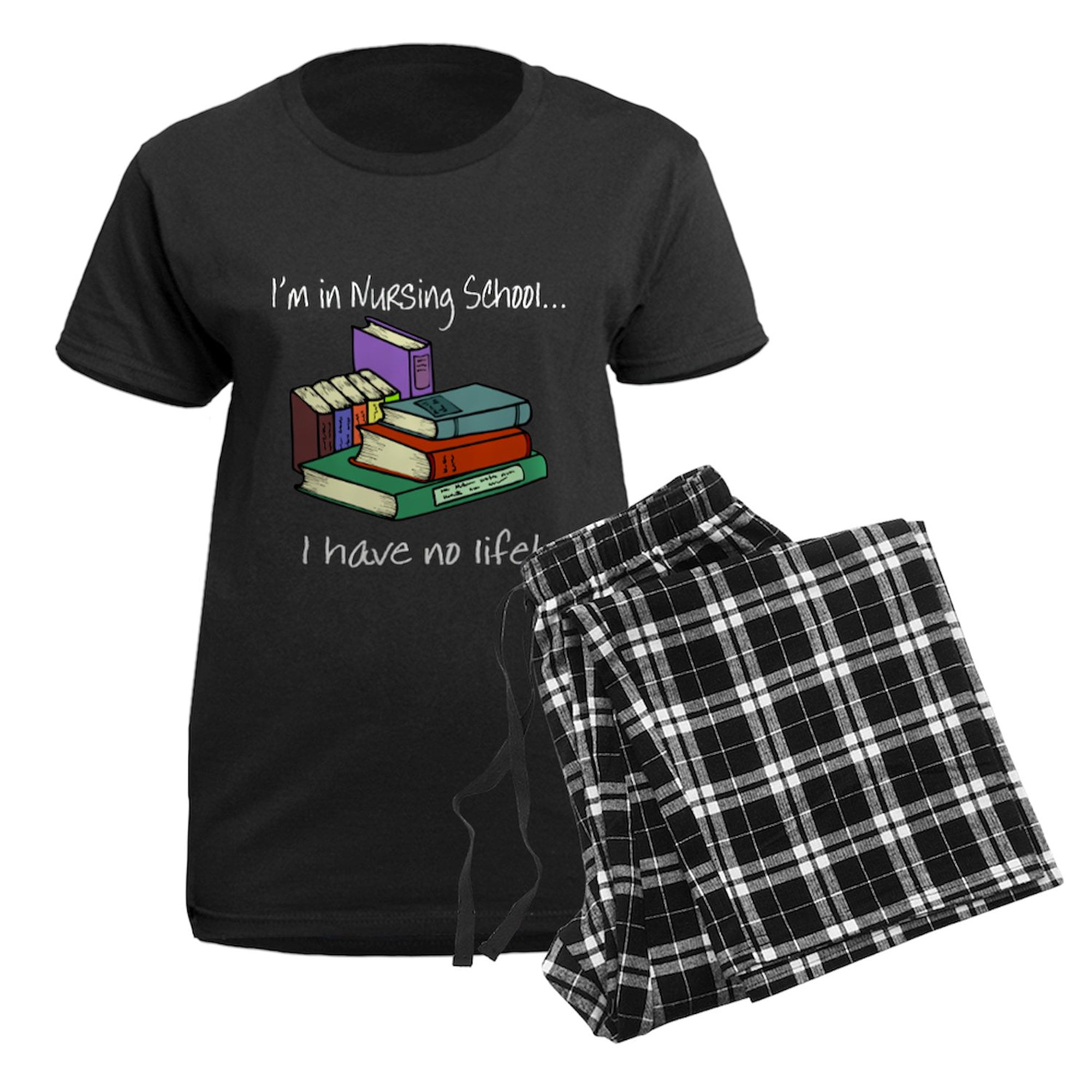 CafePress - Nursing School Women's Dark Pajamas - Women's Short Sleeve Print T-Shirt and Pants Dark Cotton Pajama Set