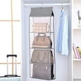 thumbnail image 3 of Organizador de bolso colgante desmontable para armario, soporte de almacenamiento de bolso para armario con 4 estantes Organizadores de bolso que ahorran espacio, 3 of 8