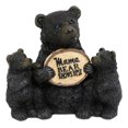 thumbnail image 5 of Whimsical Black Bears Mother With Cubs Holding Mama Bear Knows Best Sign Statue, 5 of 9