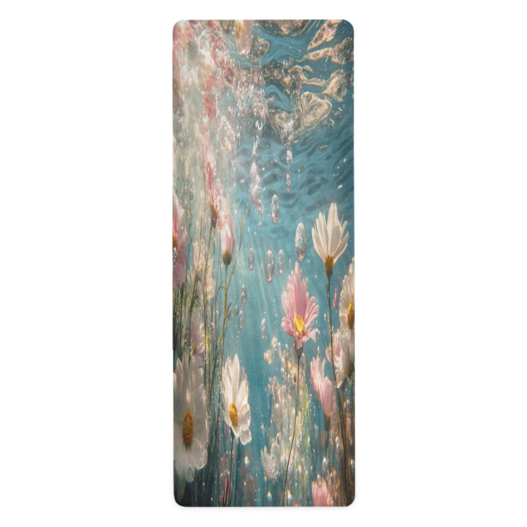 BZSMCE Yoga Mat Women Pink Flowers and Daisies Fitness Mat