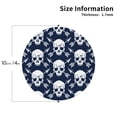 thumbnail image 3 of Fuzoiu white arrow Skull Print Leather Coasters Set,Drink Coasters Set of 6,for Tabletop Protection, Durable PVC Coasters,Home Décor and Housewarming Gift,Round Shape, 3 of 7