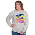 thumbnail image 3 of Pretty In Pink Dubble Bubble Logo Women Crewneck Sweatshirt Brisco Brands S, 3 of 6